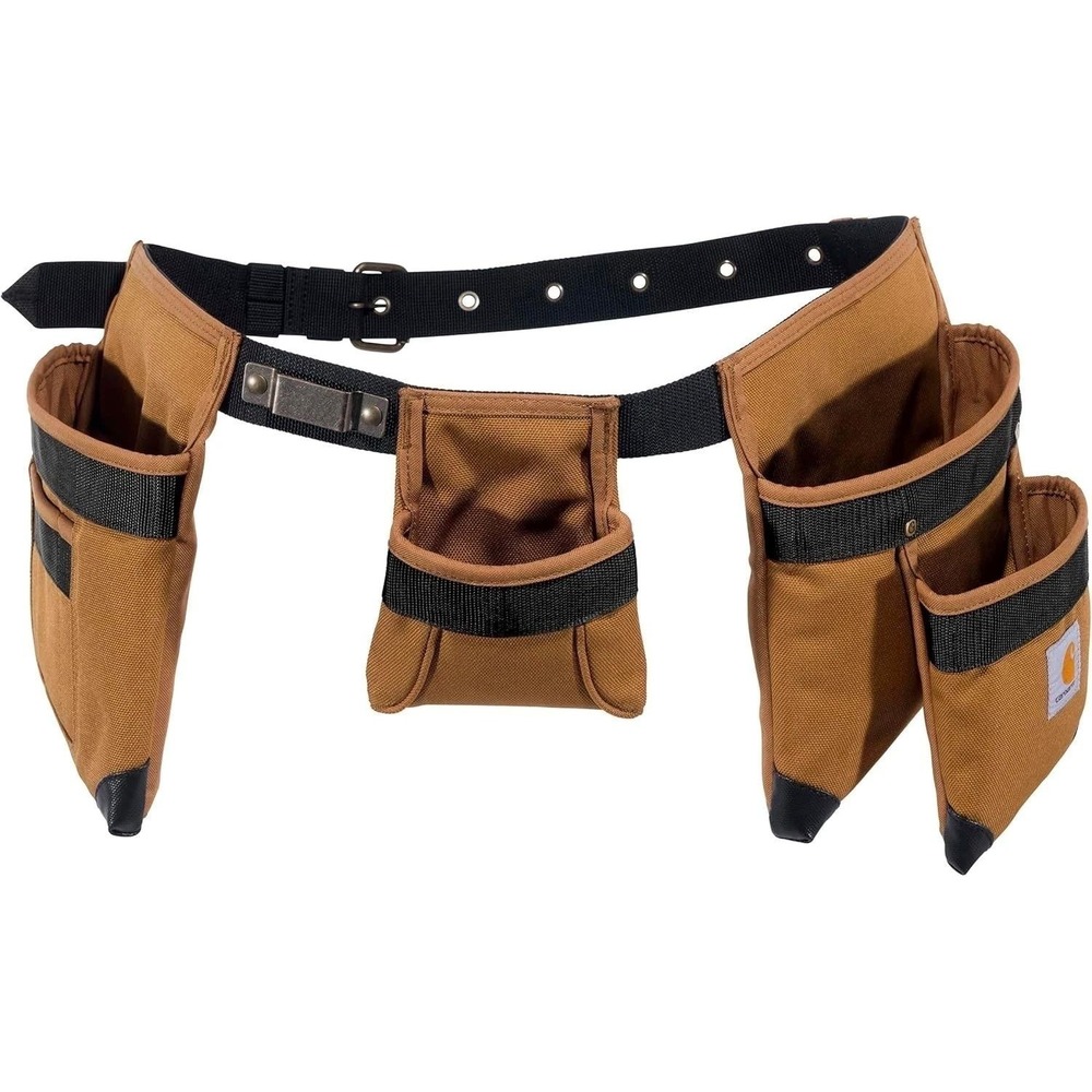 CARHARTT 000347 7-Pocket Adjustable Tool Belt Work Utility Belt Brown